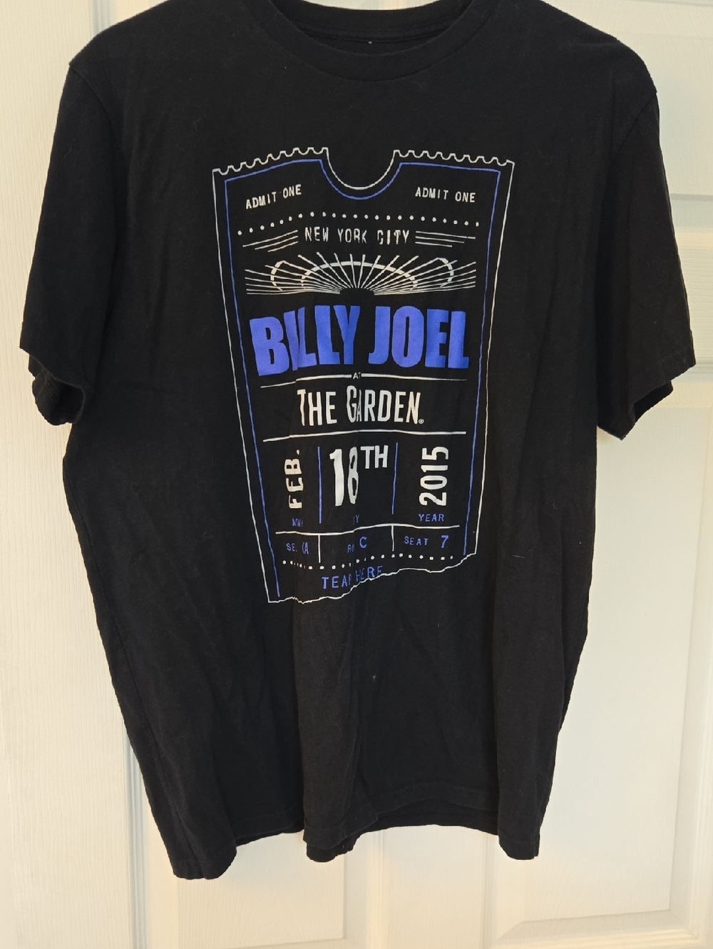 Billy Joel Black Graphic Concert T‑Shirt 2015